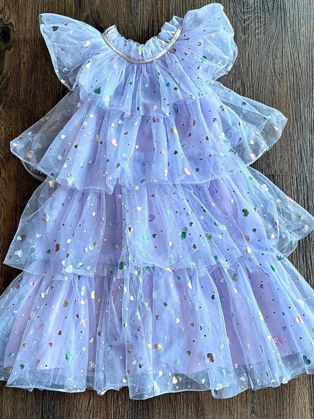 Lola + The Boys Lavender Shimmer Tulle Party Dress Purple Size 8
